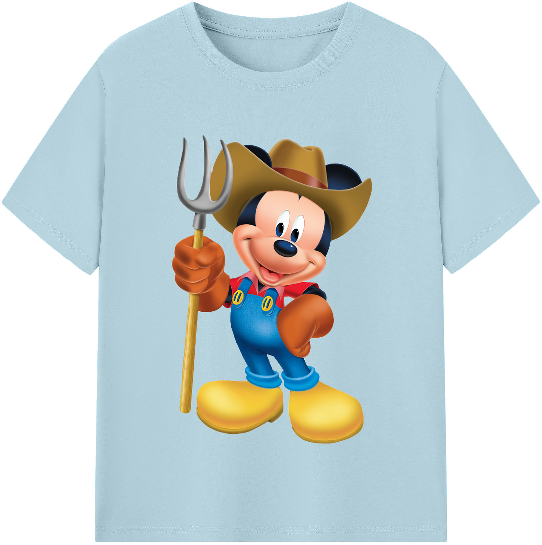 （画像用） ミッキーマウス Mickey Mouse 綿100％半袖Tシャツ（フロントプリント）